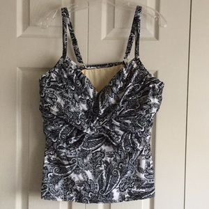Lands End Tankini Swimsuit Top 22W